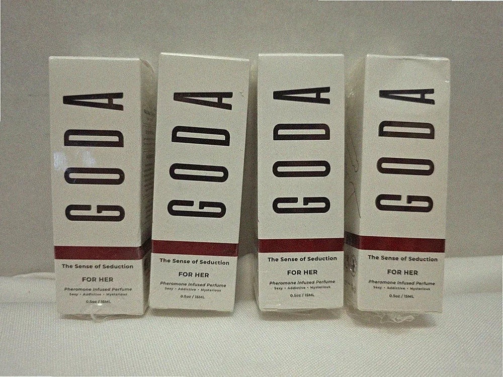 4 NEW GODA For Her Pheromone Infused Perfume 0.5 fl oz Jasmine Peony Rose Lot