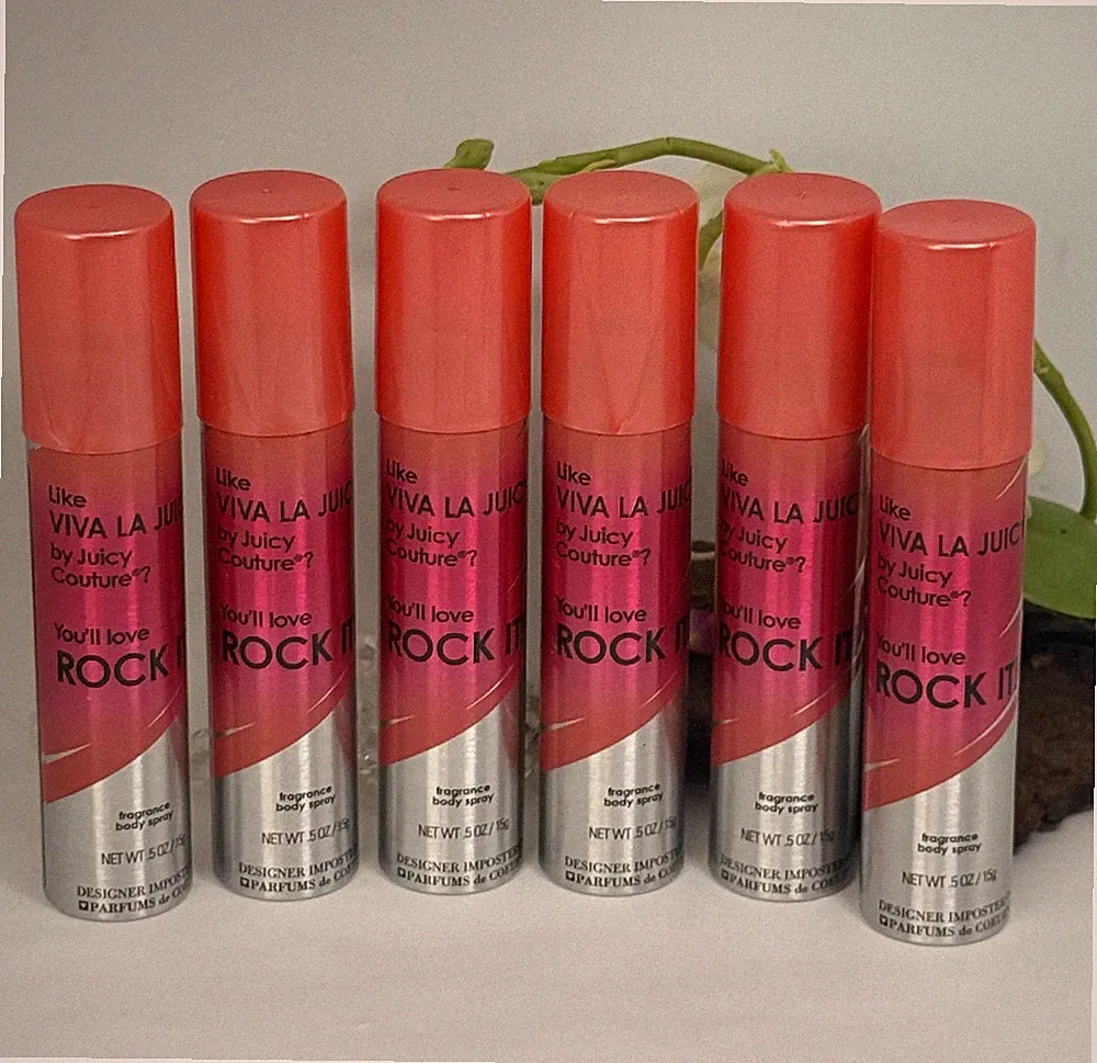 6x Designer Imposters Fragrance Body Spray - Rock It! - .5 fl oz - New