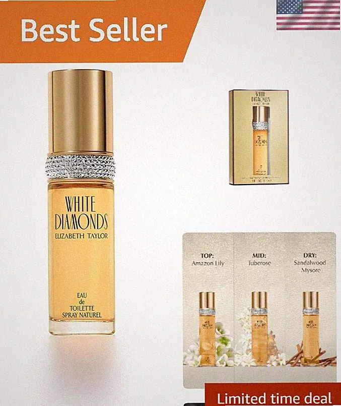 White Diamonds Women's Perfume: 0.5 fl oz Eau de Toilette - Timeless Floral E...