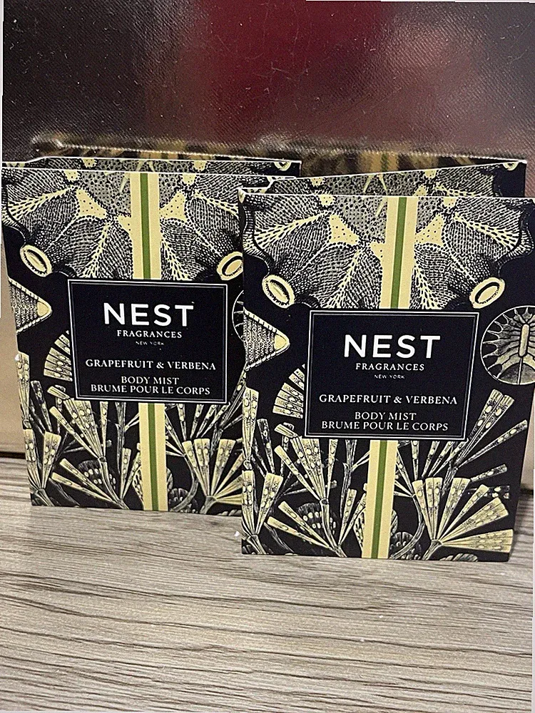 X2 NEST Fragrances Grapefruit & Verbena Body Mist Spray Travel Size 0.05 Fl Oz